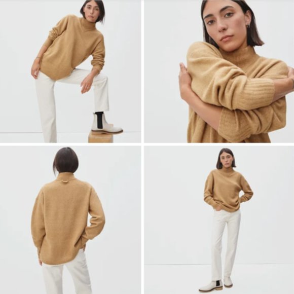 Everlane Sweaters - Everlane The Cozy-Stretch Pullover Camel Sweater Women's Small